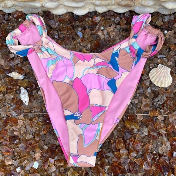 NWT New L*Space Women's Jagger Sundazed Floral Bikini Swim Bottoms Small Beach - Picture 4 of 11